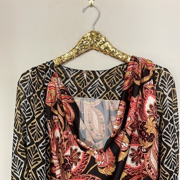 Free People Aleena Printed Blouse Top - Picture 9 of 17